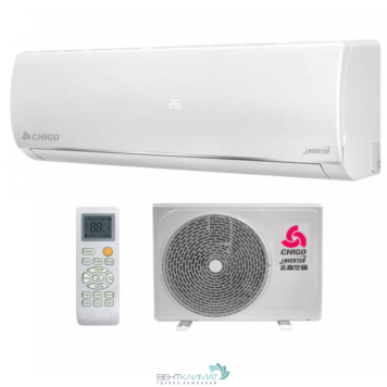 Кондиционер Chigo Alba CS-61V3A-1D150 белого цвета на стене
